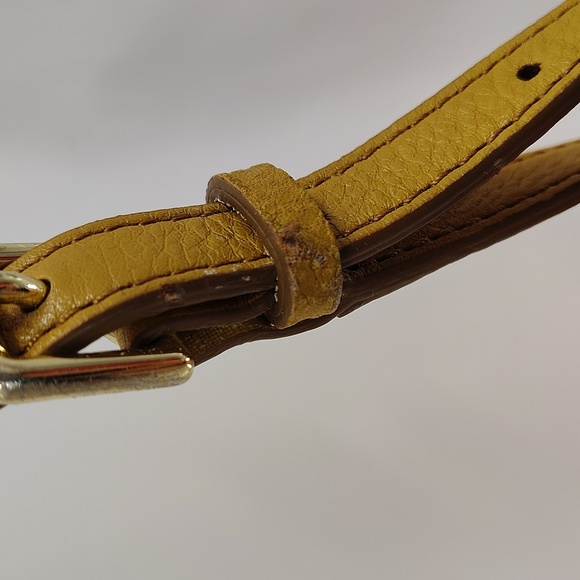 Fossil Crossbody Purse Ivory Pink Purple Adjustable Strap Zip Top - Picture 3 of 8